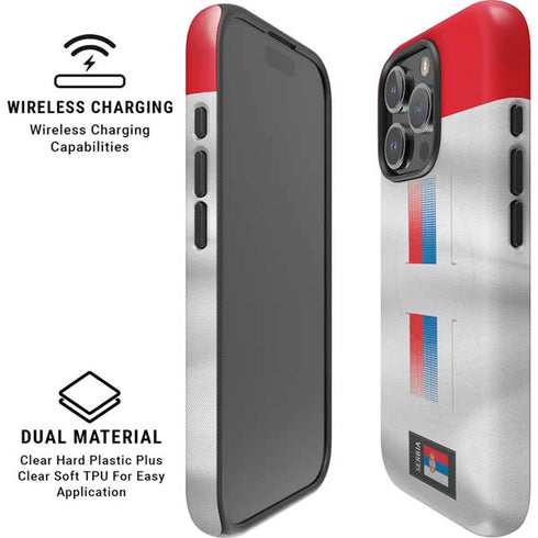 Serbia Soccer Flag iPhone 16 Pro Max Magsafe Impact Case